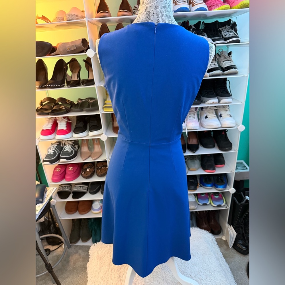 Ellen Tracy Blue Sleeveless Dress size 10 Petite - Picture 4 of 5